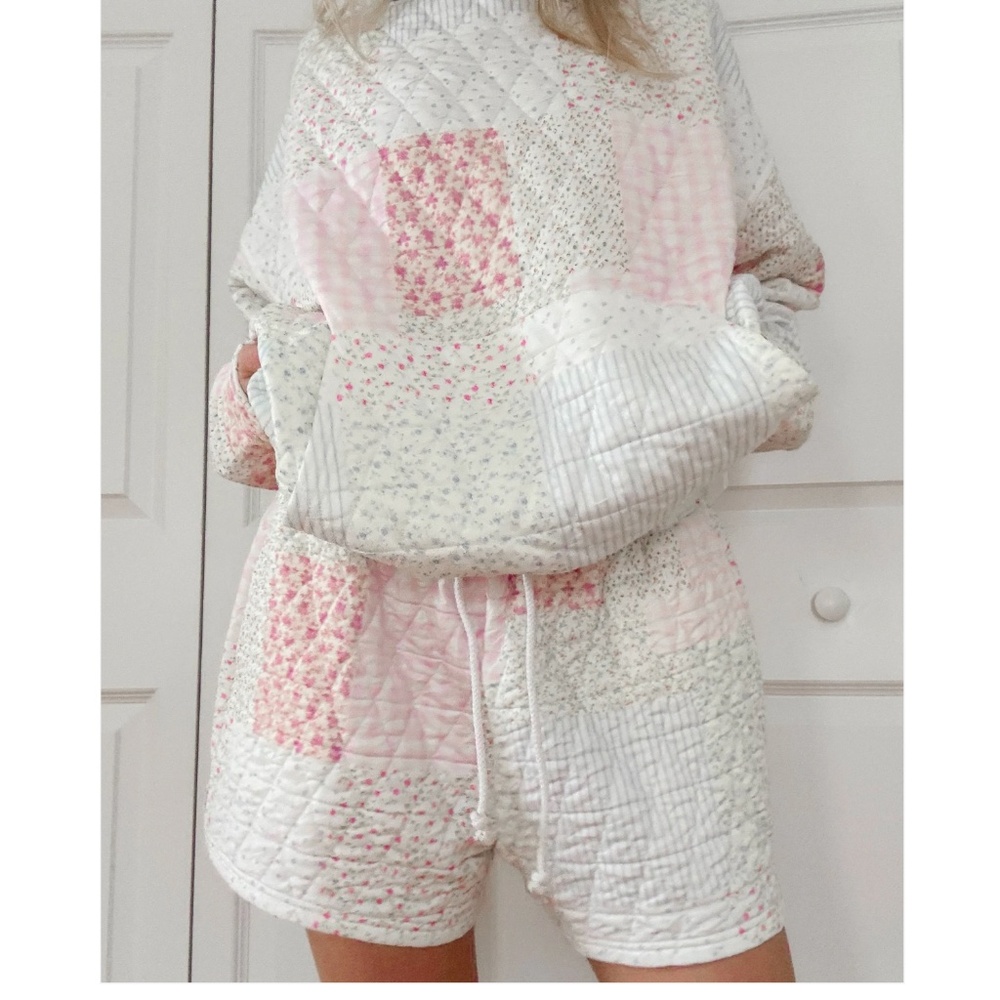 Sun-kissed Coconut “ Penny “ Sun-kissed Coconut Quilted Shorts S1 - Picture 8 of 8